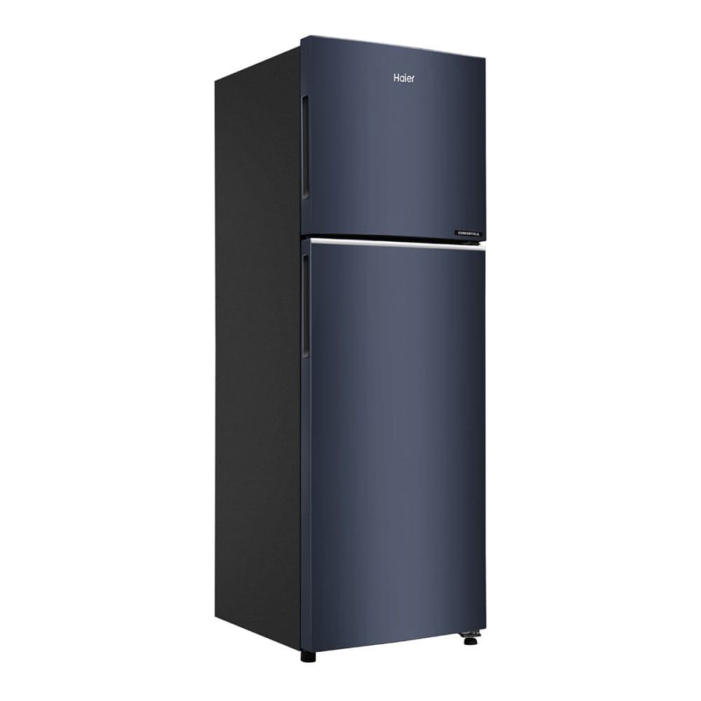 Haier 268 Ltrs, 2 Star Frost Free Double Door Frost Free Top Mount Refrigerator (HRF 3182IBNSA P,Nickel Steel)