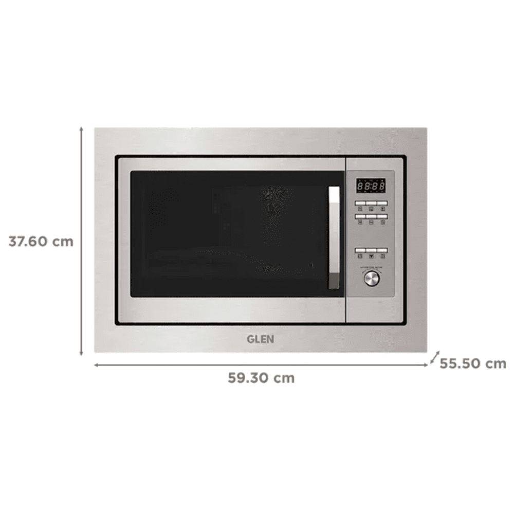 Glen 25 Ltrs Built-in Microwave Oven with 6 Autocook Menus (MO677,25 Silver)
