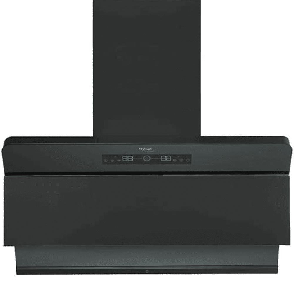 Hindware FLORENCE, 90 cm 1450 m3/hr Auto Wall Mounted Clean Chimney, Maxx Silence Series Motion sensor Technology (Black)