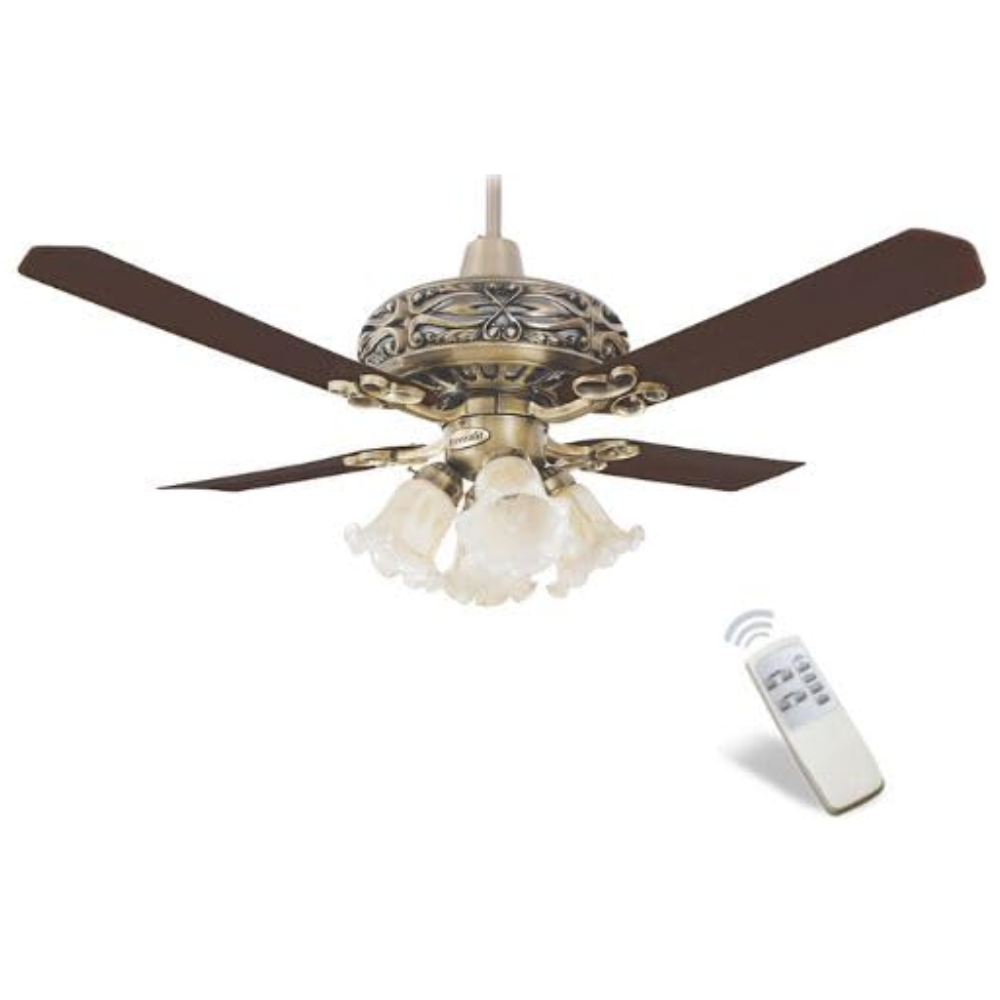 Breezalit 1200mm 4 Blade Decorative Modern Ceiling Fan (Desire Brass)