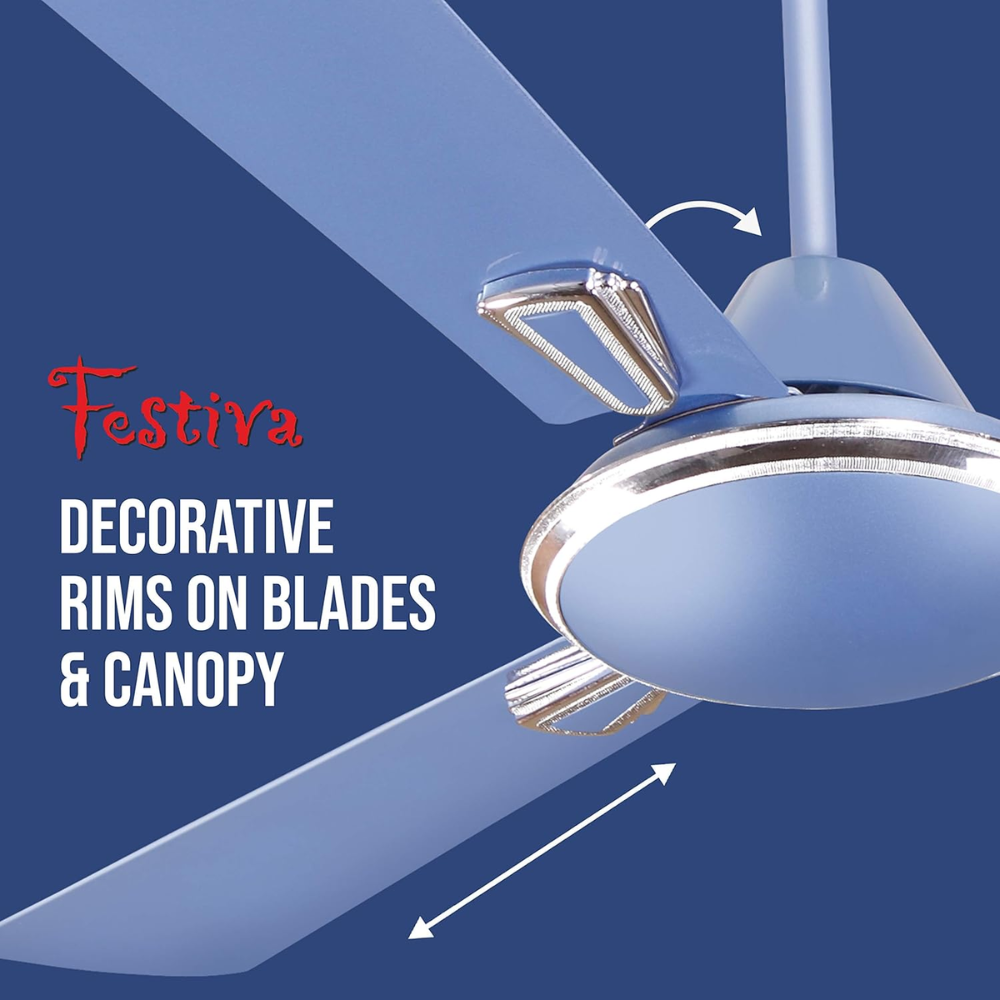 Havells FESTIVA , 1200mm 3 Blade 5 Star Rated BLDC Ceiling Fan