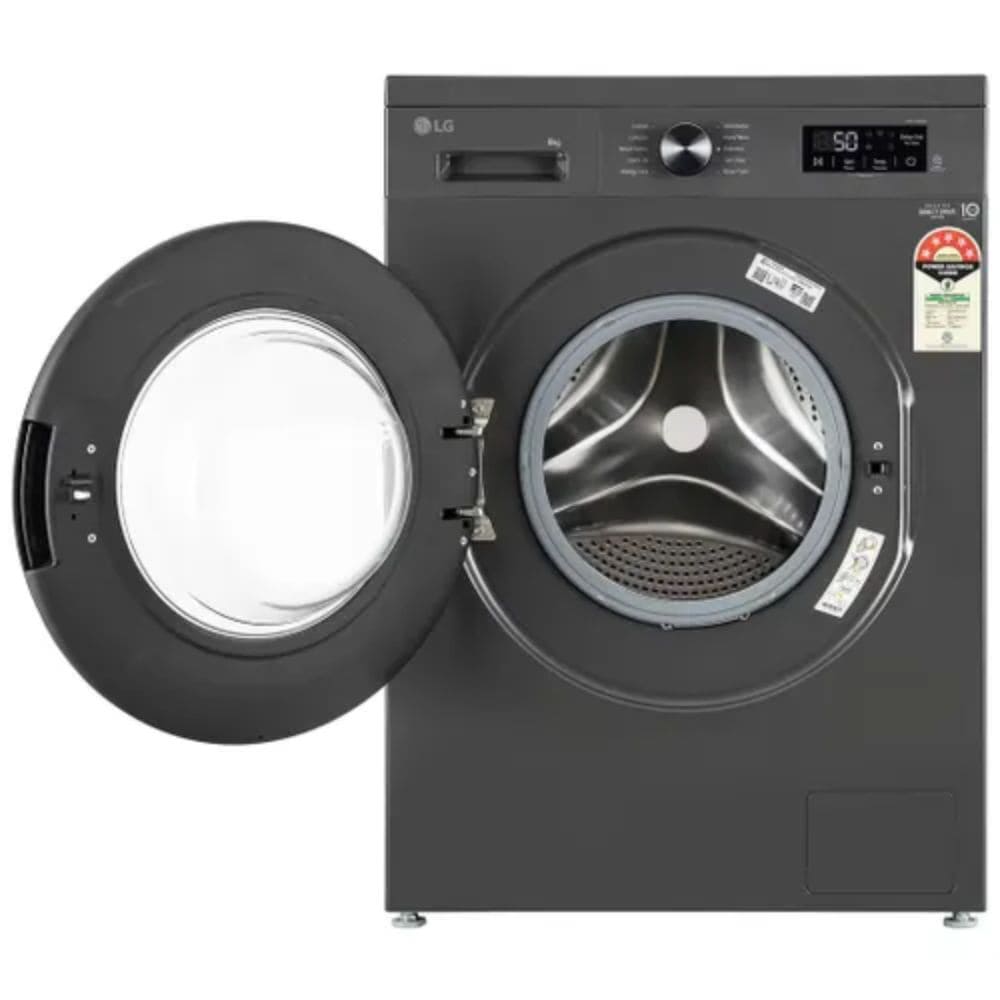 LG 8 Kg 5 Star Fully Automatic Front Load Washing Machine (FHB1208Z2M,Black)