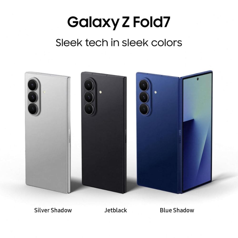 Samsung Galaxy Z Fold7 5G AI Smartphone with Ultra Sleek Design (Blue Shadow,12GB RAM, 256GB Storage)
