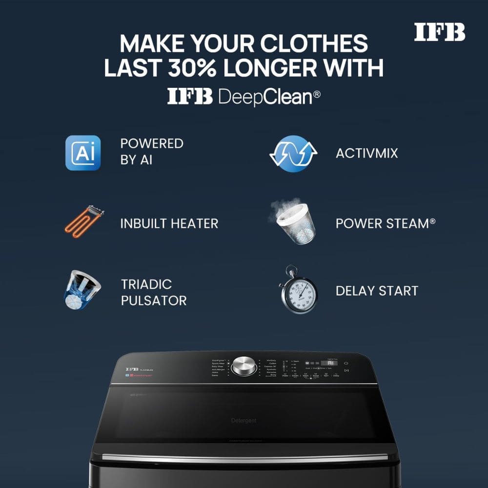 IFB 12 Kg 5 star Fully-Automatic Top Load Washing Machine (TL121BL4SN)