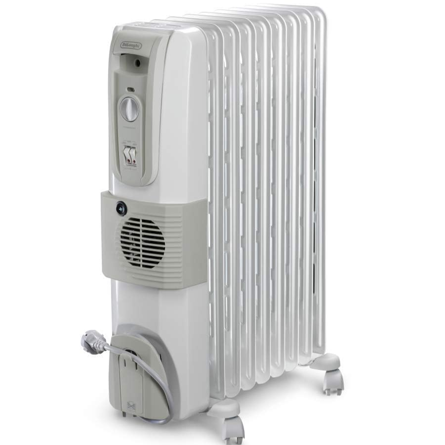 Delonghi 9 Straight Fins, Oil Filled Radiators Room Heater (KH770925V OFR12, Grey)