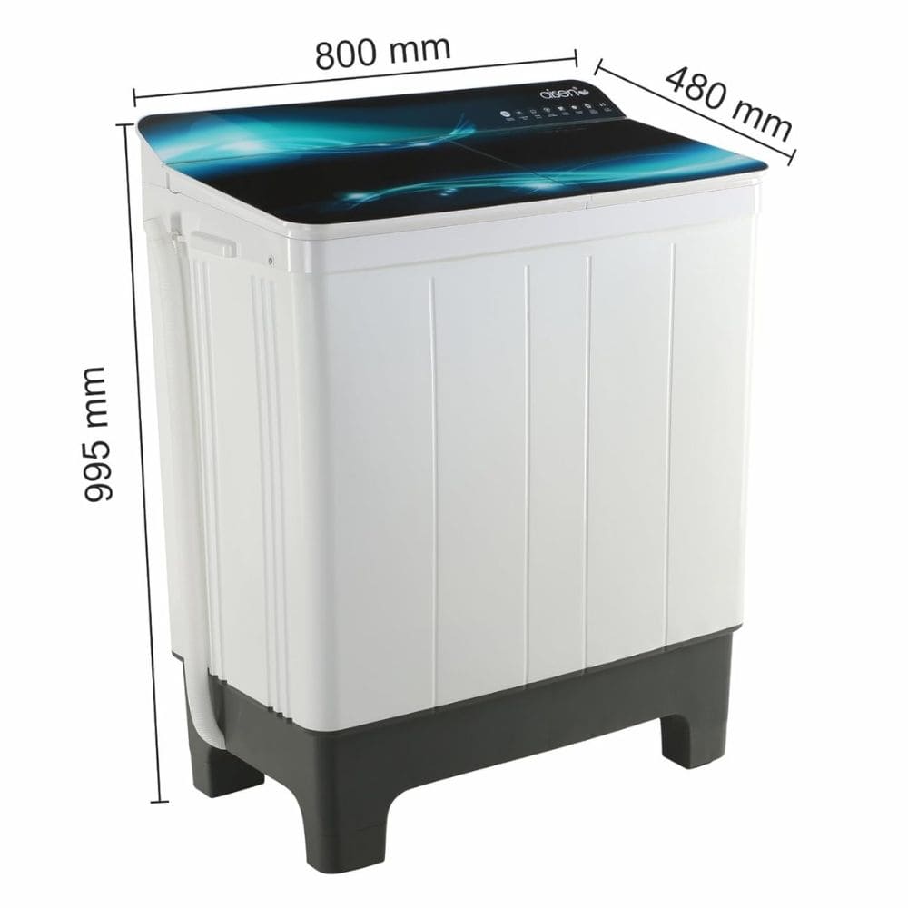 Aisen 8.5 Kg 5 Star Semi-Automatic Top Load Washing machine (A85SMT821,White & Green)