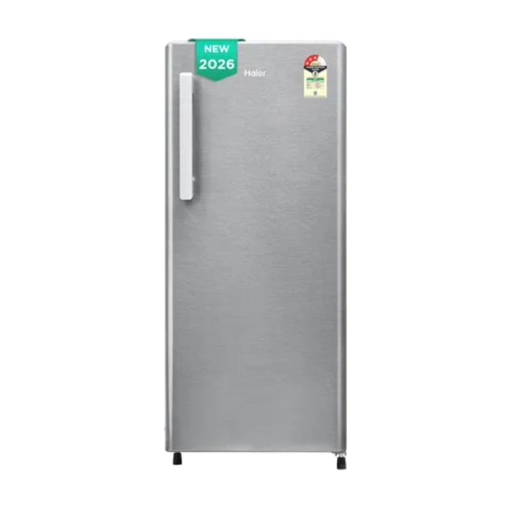 Haier 190 Ltrs, 2 Star Direct Cool Single Door Refrigerator (HRD 2113BBSA N, Brushline Silver)