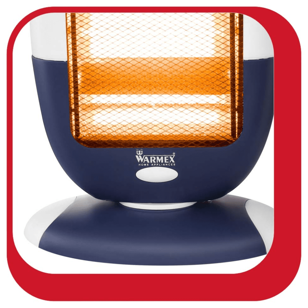 Warmex 1200 Watts 3 Blue Halogen Room Heater (Passion, White & Blue)