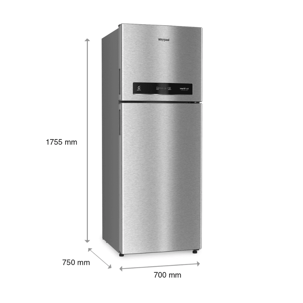 Whirlpool 431 Ltrs 2 Star, IntelliFresh Convertible Inverter Frost Free, Double Door Refrigerator (IF INV CNV 480 Steel Onyx (2S)-Z)