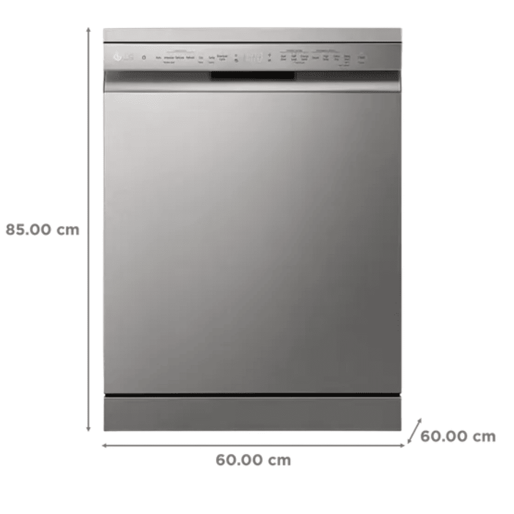 LG 14 Place Settings Free Standing Dishwasher with Inverter Direct Drive Technology (DFB512FP, Platinum Silver)