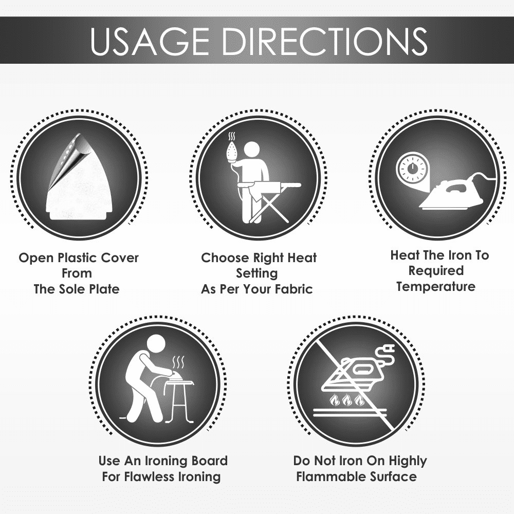 Philips GC103/02,  1000 Watts,  Stainless Steel Dry Iron (White & Blue)