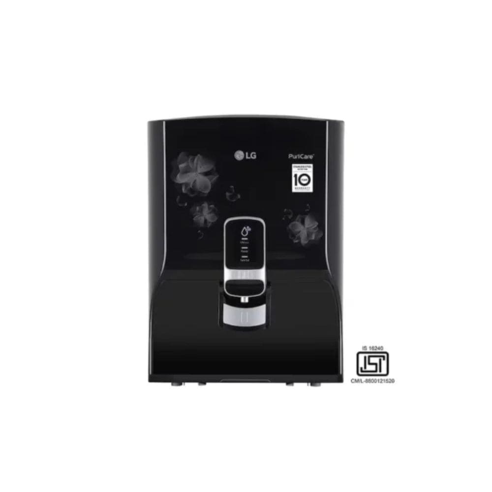 LG 8 Ltrs Storage, RO+UV+Mineral Booster Stainless Steel Tank Water Purifier (WW151NT,Black)