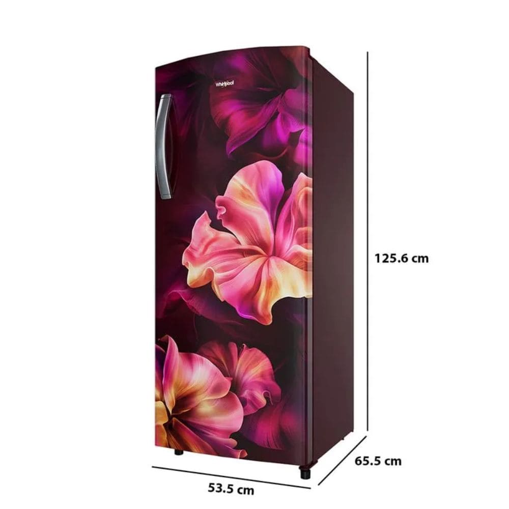 Whirlpool 192 Ltrs, 3 Star Inverter Direct Cool Single Door Refrigerator (215 IMPRO PRM 5S INV WINE Silk Y)