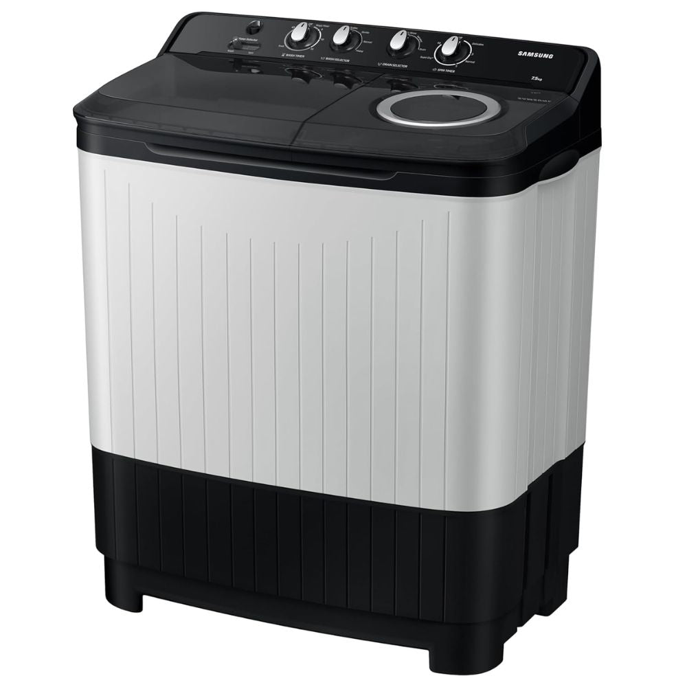 Samsung 7.5 Kg 5 Star, Semi Automatic Top Load Washing Machine (WT75C3200GG, Black &White)
