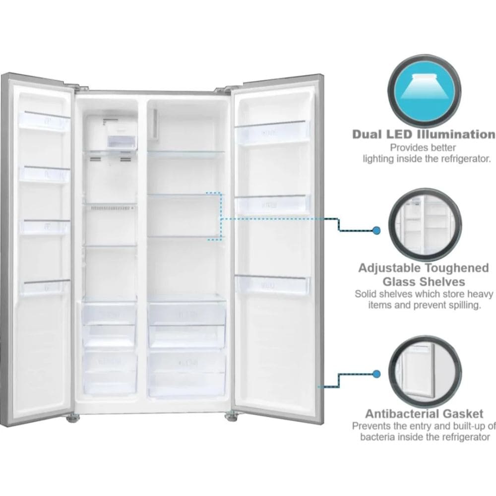 Voltas Beko 472 Ltrs, Inverter 6 in 1 Adjustable Frost Free Side by Side Refrigerator (RSB495)
