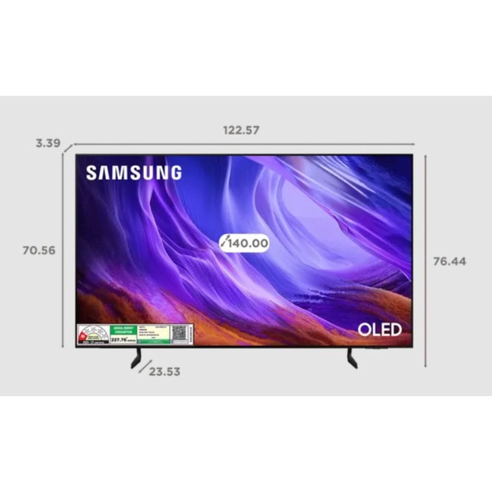 Samsung QA55S85HAELXL, 55 Inches 4K Ultra HD OLED TV, Graphite Black