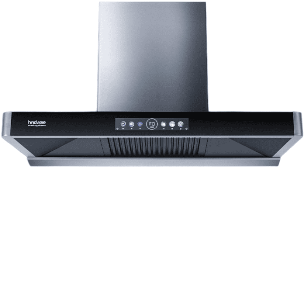 Hindware MARCELLA, 75 cm 1700 m3/hr Auto Clean Wall Mounted Chimney with Filterless Technology (Grey)