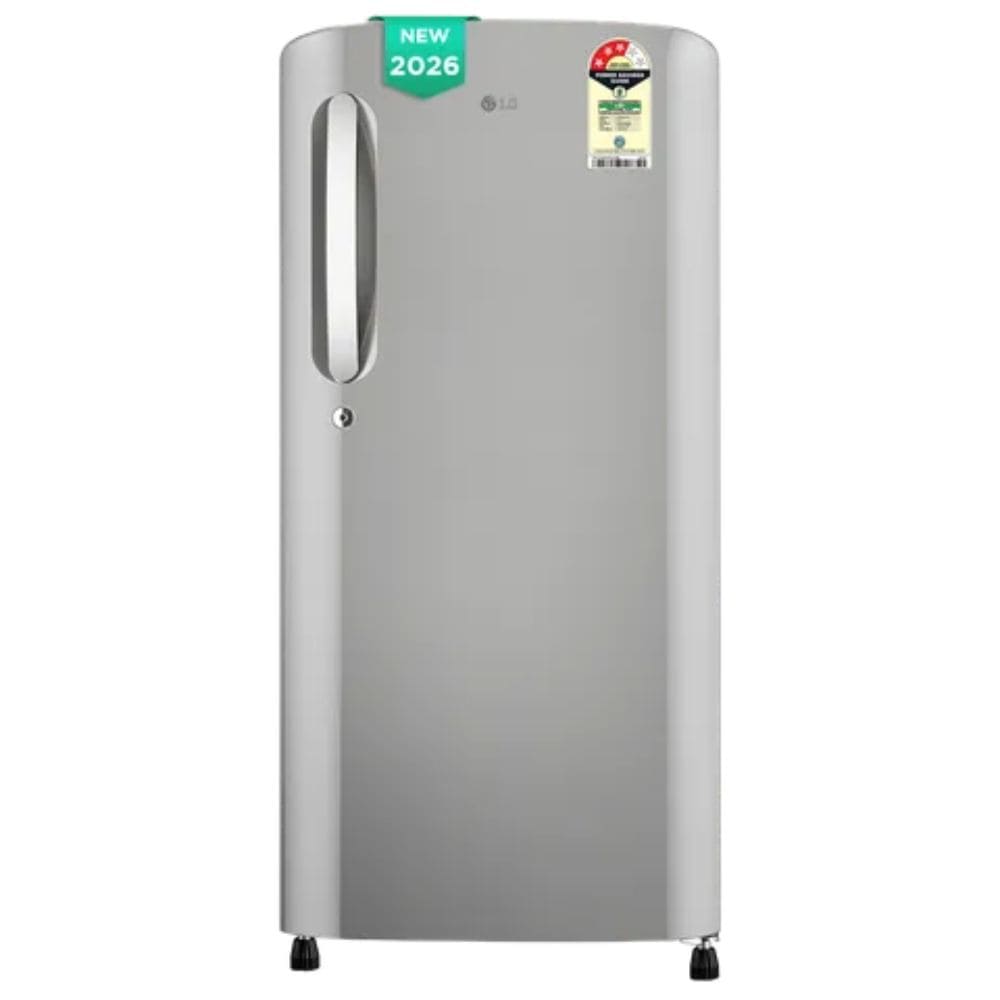 LG 185 Ltrs, 3 Star Inverter Single Door Direct Cool Refrigerator (GLD1936ZAPZ, Grey)