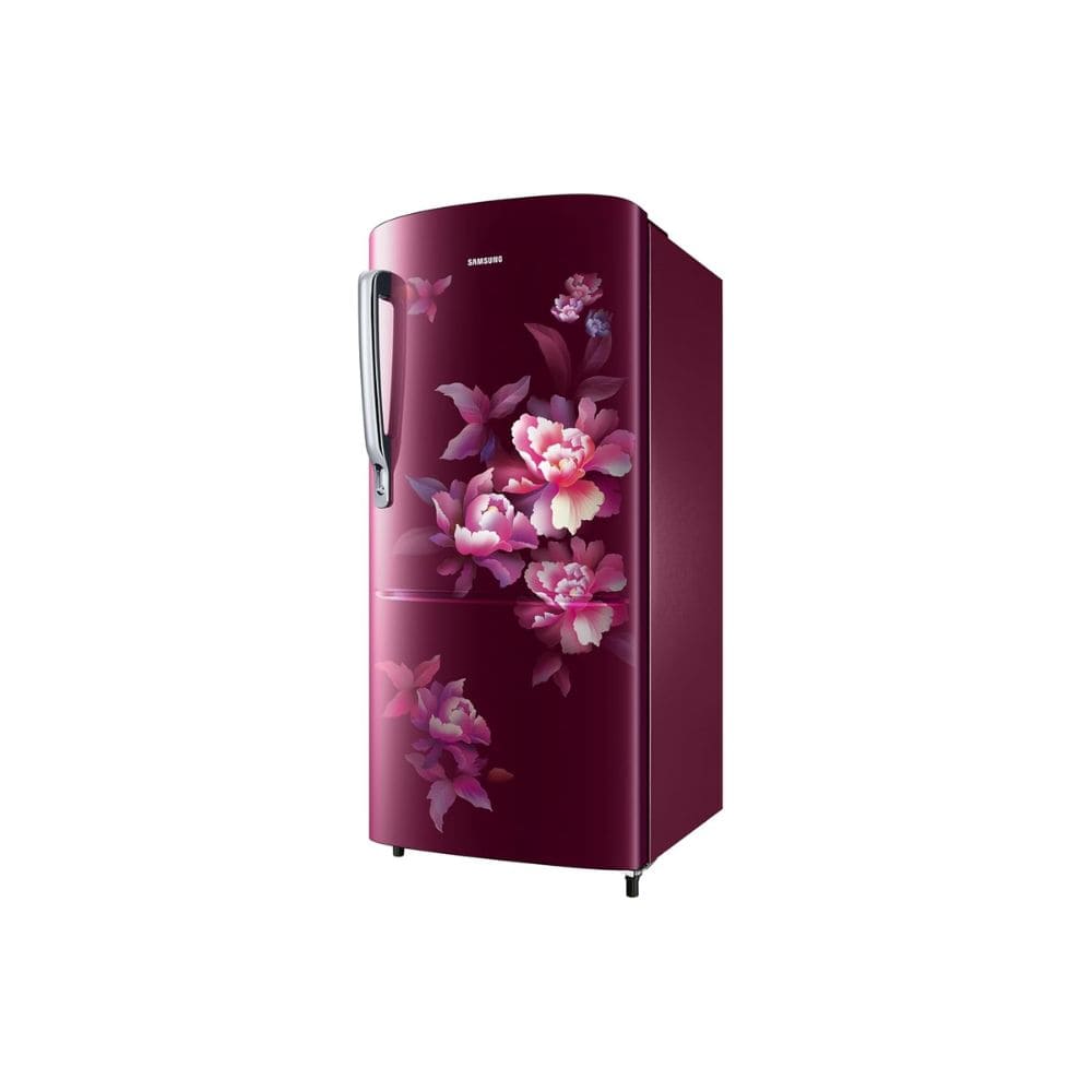 Samsung 183 Ltrs, 2 Star Digital Inverter, Direct Cool Single Door Refrigerator (RR20H2712HN, Himalayan Poppy Red)