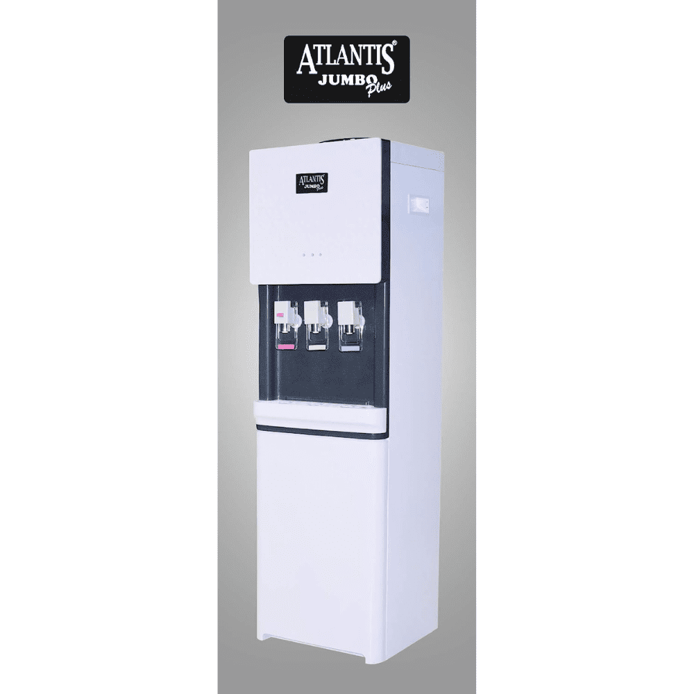 Atlantis 8 Liters Hot Cold & Normal Large Floor Standing Water Dispenser, Jumbo Plus, White