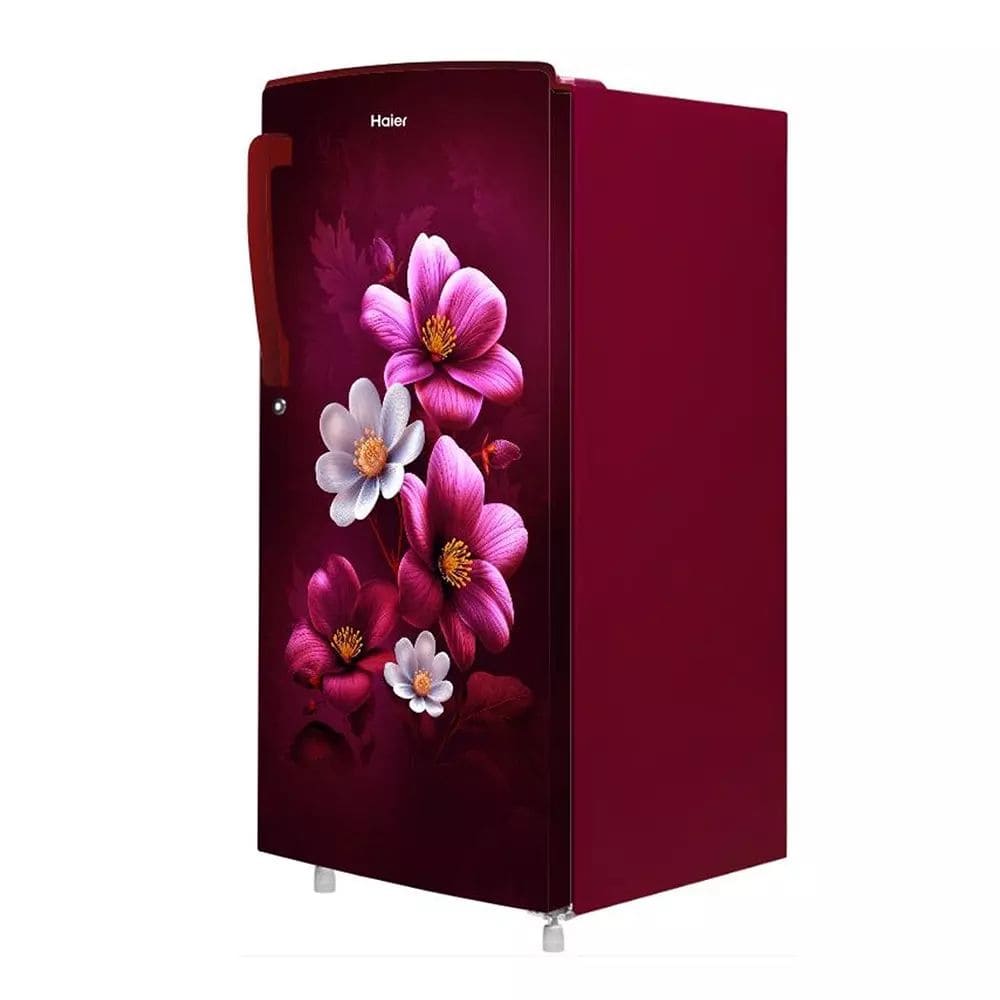 Haier 185 Ltrs, 1 Star Direct Cool Single Door Refrigerator (HRD 2061SRAA N, Red Anemone)