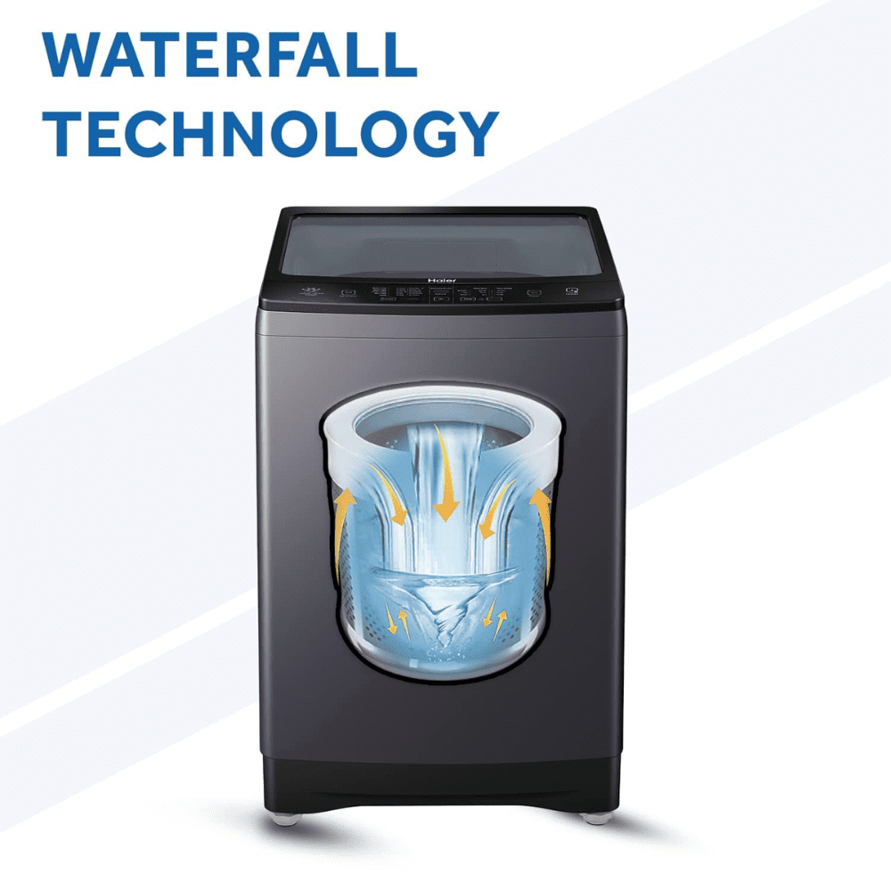 Haier 8 Kg 5 Star Fully Automatic Top Load Washing Machine (HWM80-H826S, Black)