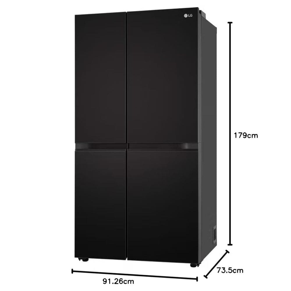LG 650 Ltrs, 3 Star Frost Free Side By Side Refrigerator (GL-B257JWB3.DWBZEBN,Western Black)