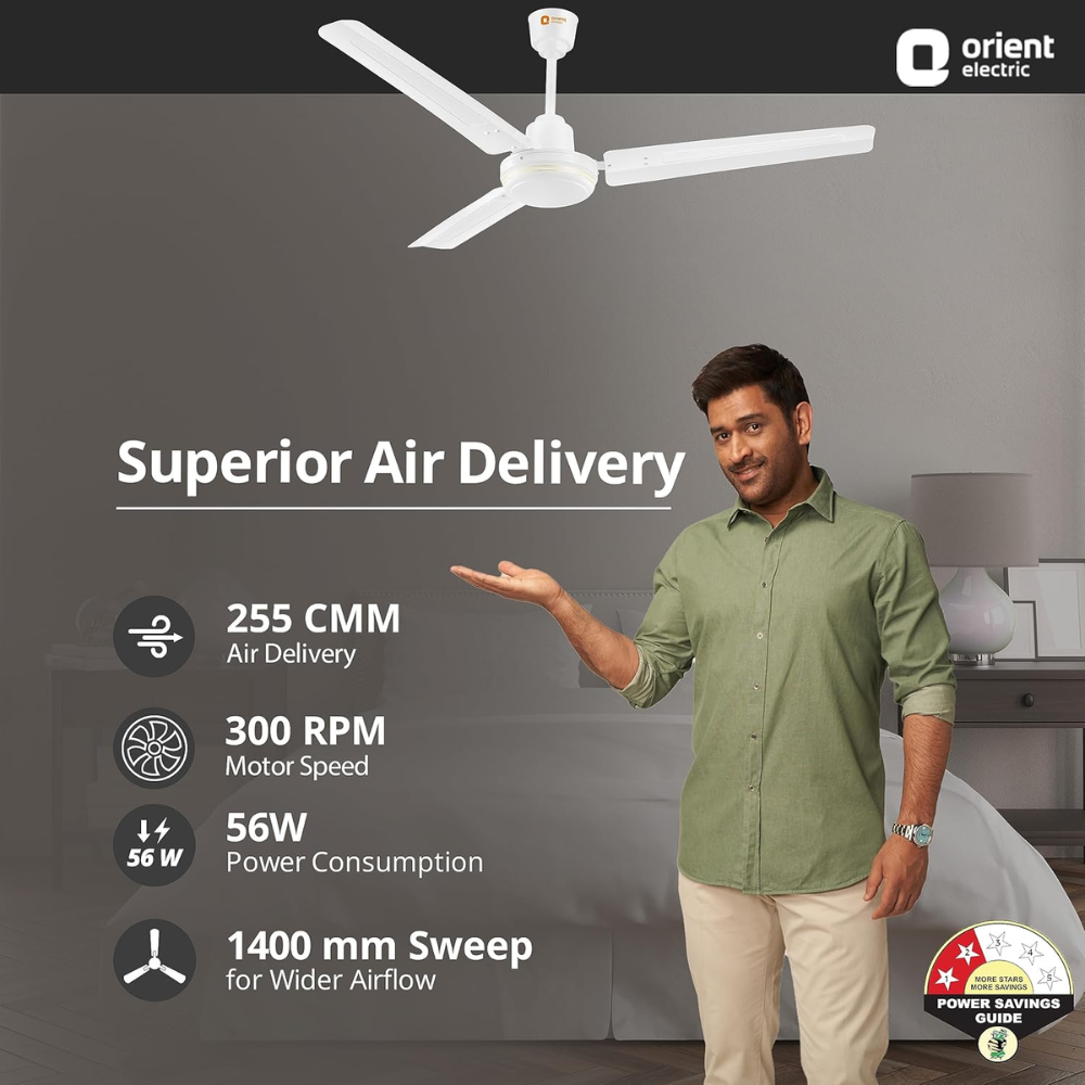 Orient Electric New Breeze, 1400mm 3 Blade Ceiling Fan