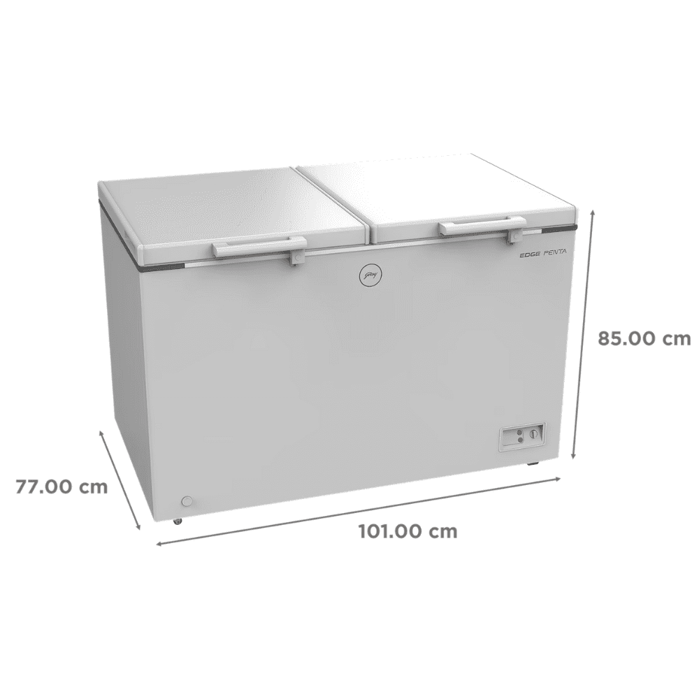 Godrej EPenta-325C 31-CMFH2LM, 300 Ltrs Double Door Deep Freezer, White