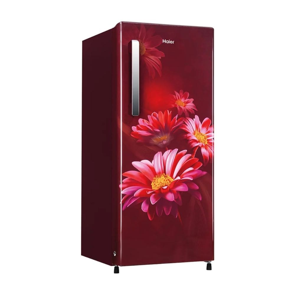 Haier 190 Ltrs, 2 Star Direct Cool Single Door Refrigerator (HRD 2113CRHA N, Red Hilton)