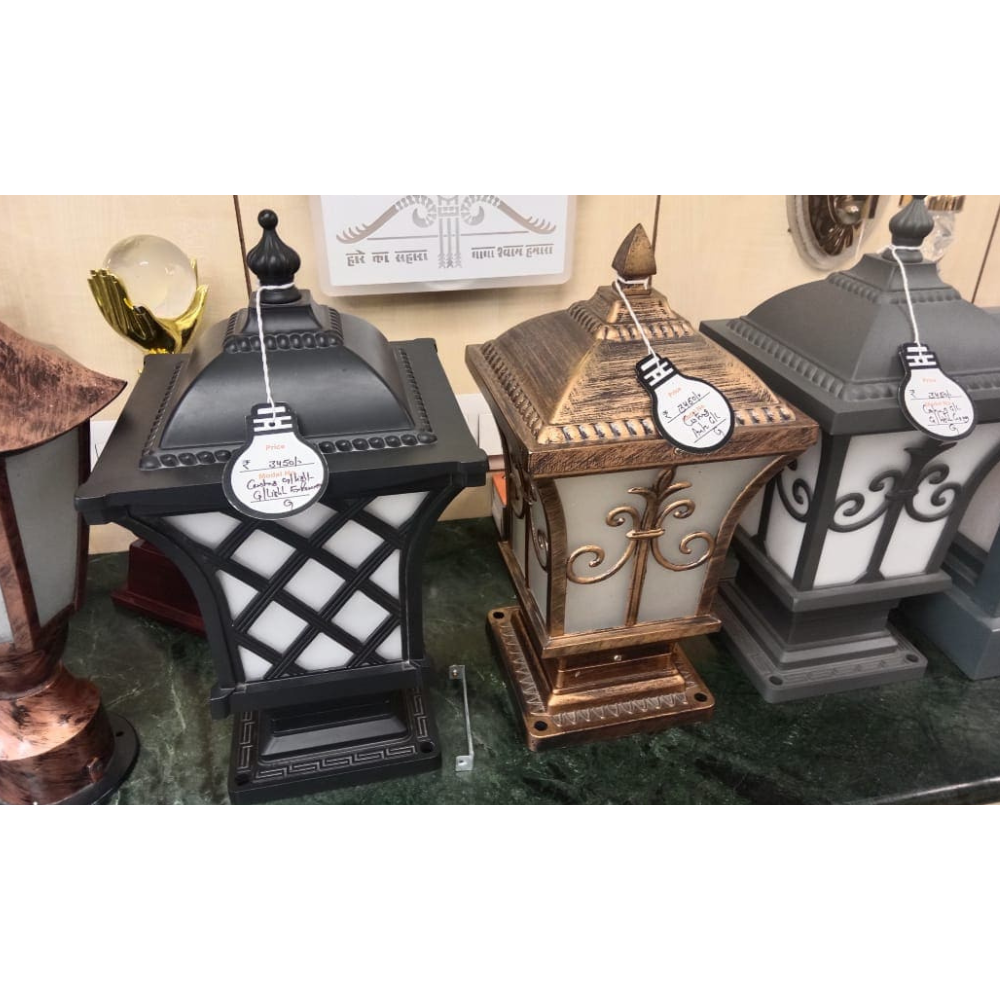 Table Gospel Outdoor Waterproof Gate Pillar Post Lighting for Exterior (Woodfinished Brown)