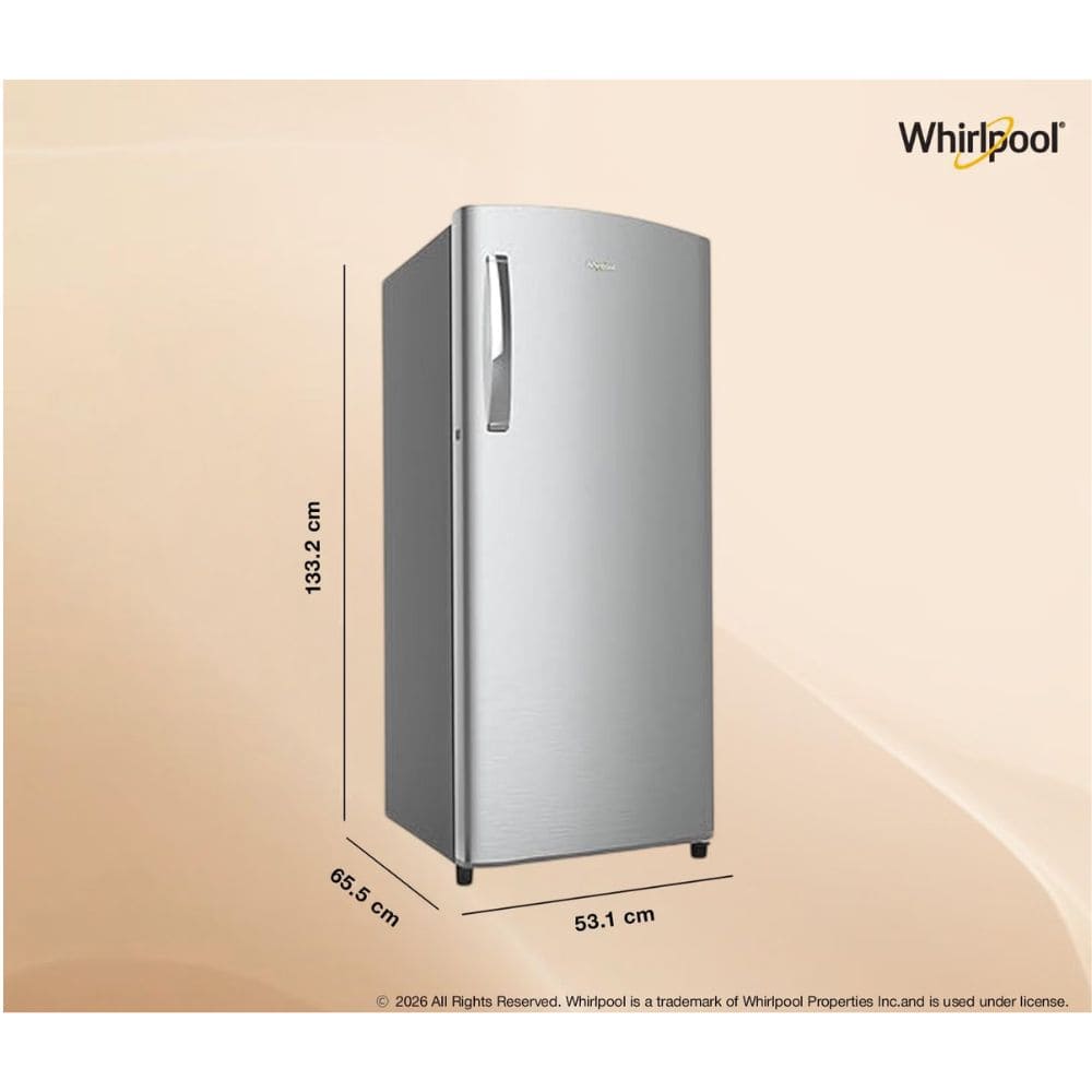 Whirlpool 207 Ltrs, 5 Star Icemagic Pro Inverter Direct Cool Single Door Refrigerator (230 IMPRO PRM 5S INV ALPHA STEEL Y, Grey)