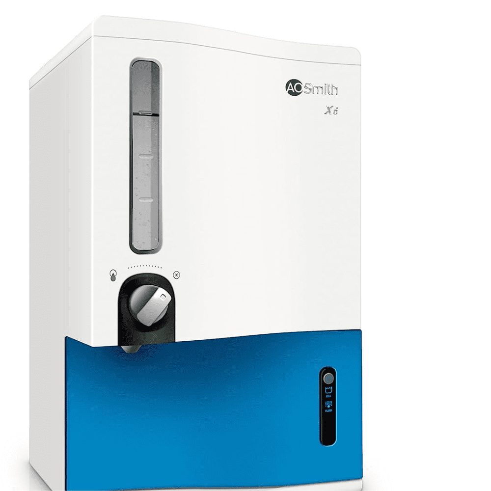 AO Smith X-Series X6, 9 Ltrs Storage, Wall Mountable Water Purifier, Blue & White