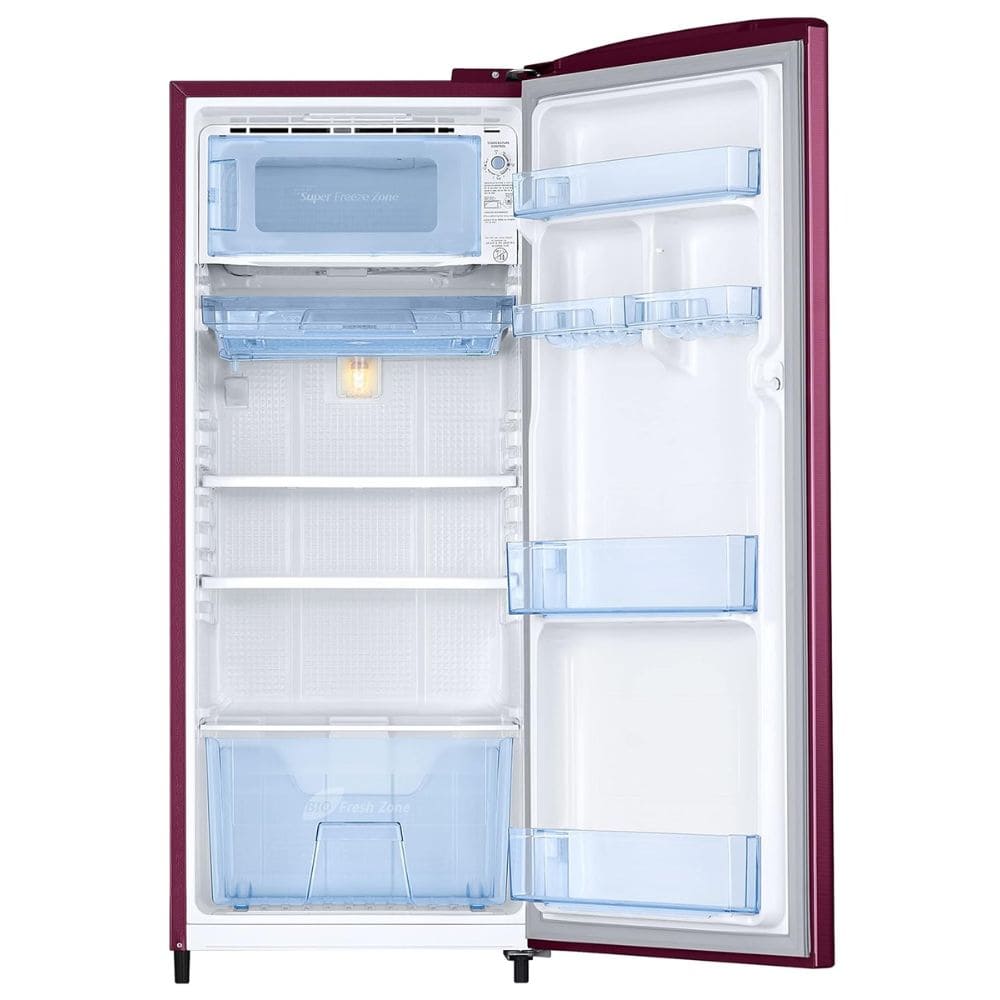 Samsung RR20C2712R8, 183 Ltrs Direct Cool Single Door Refrigerator, Blooming Saffron Red