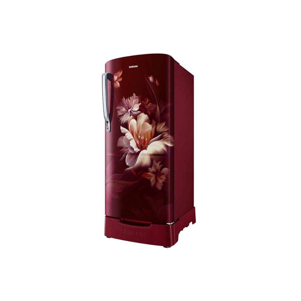 Samsung 183 Ltrs, 3 Star Digital Inverter, Direct Cool Single Door Refrigerator (RR20H2823RZN Midnight Blossom Red)