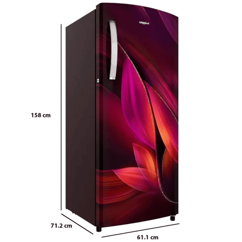 Whirlpool 236 Ltrs 3 Star, Inverter Frost Free, Single Door Refrigerator (260 IMPRO ROY 3S WINE BREEZE)