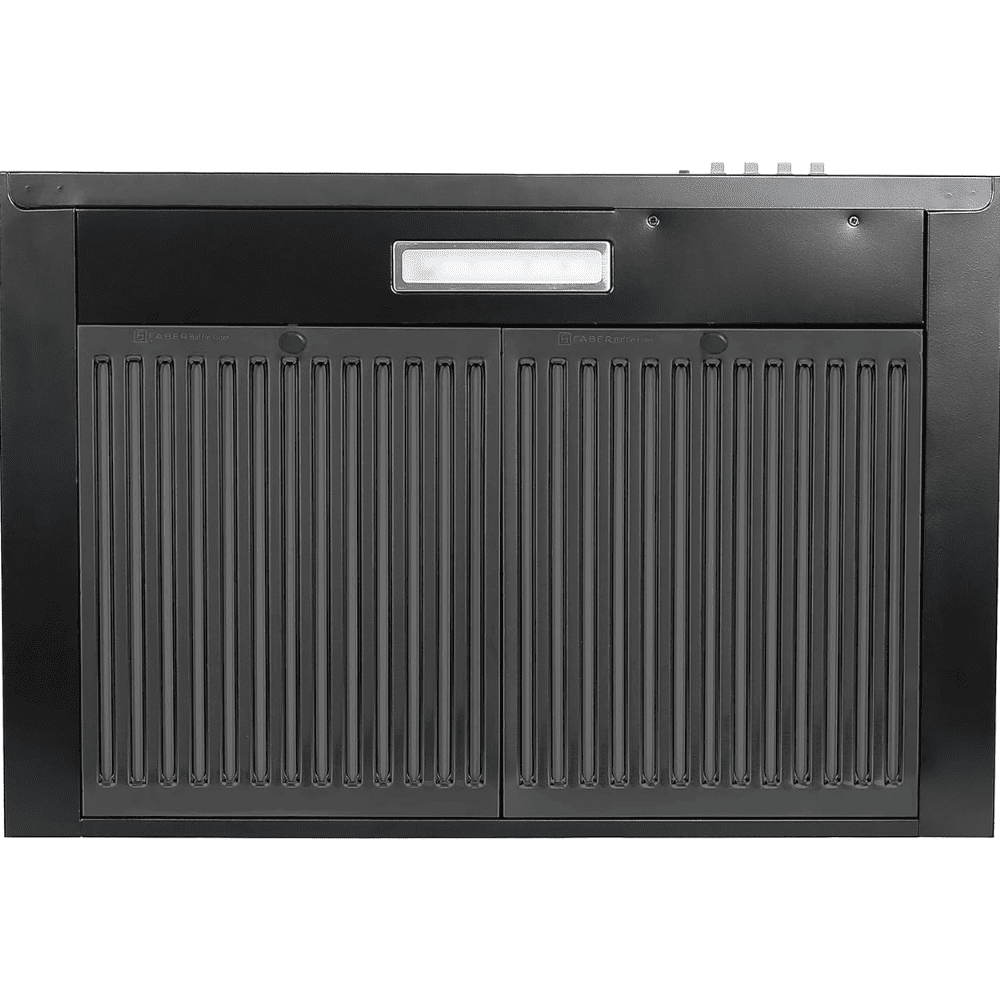 Faber HOOD Pluto PB BF, 60 cm 1200 m3/hr Auto-Clean curved glass Kitchen Chimney Black)