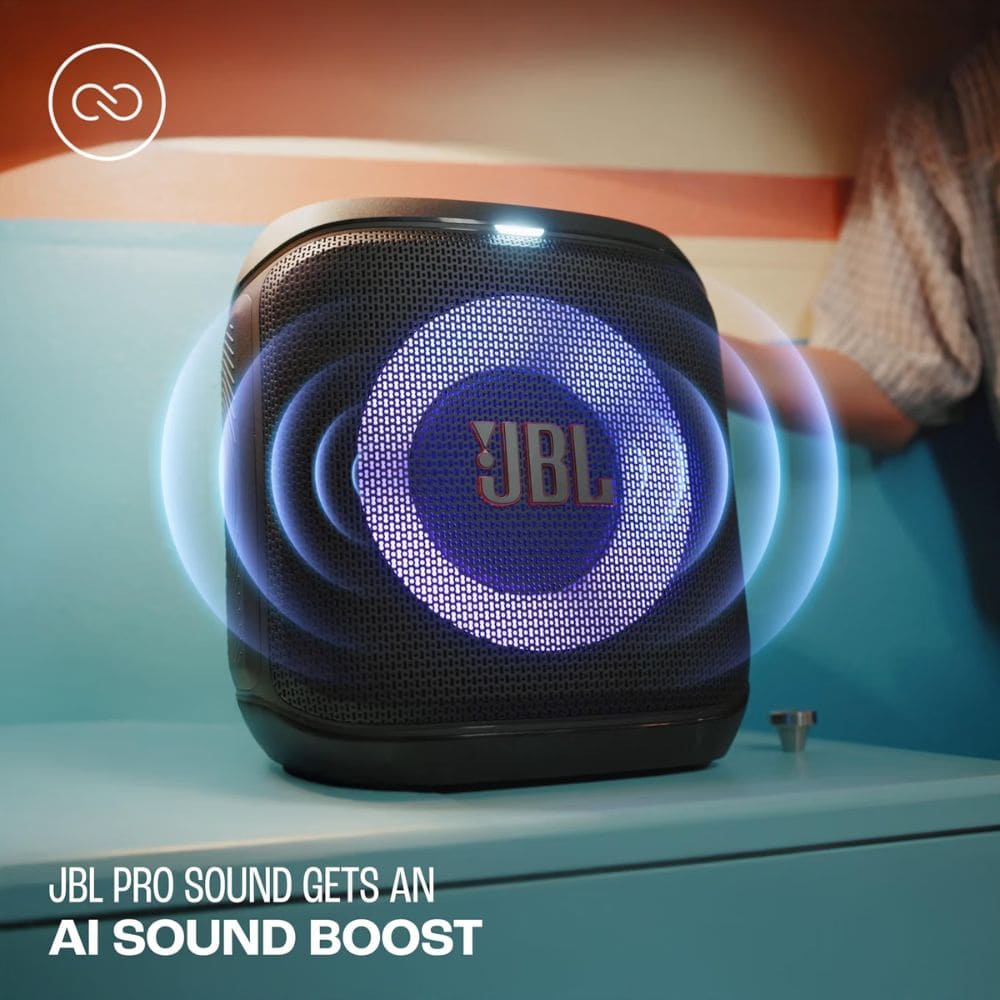 JBL Bar Partybox Wireless Bluetooth Encore Essential2 with Guitar & Mic Inputs Soundbar (JBLPBENCOREESS2IN)