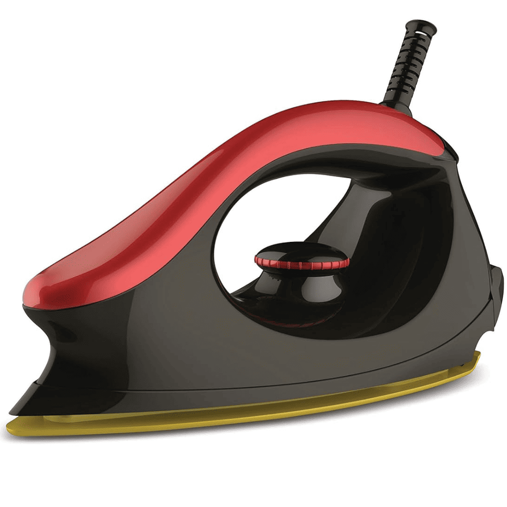 Bajaj Majesty One, 1000 Watts Heavy Weight Dry Iron, Red & Black