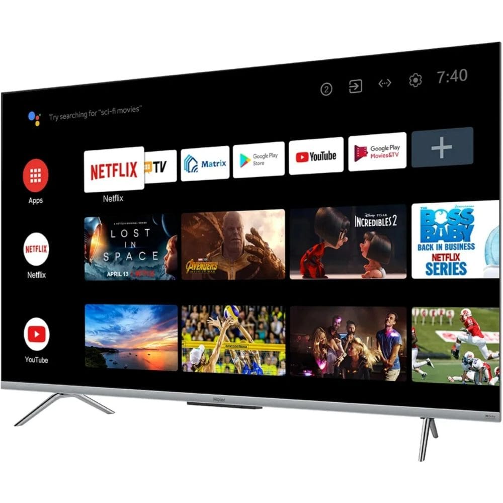 Haier 65P7GT-P, 65 Inches 4K Ultra HD Smart LED TV, Grey