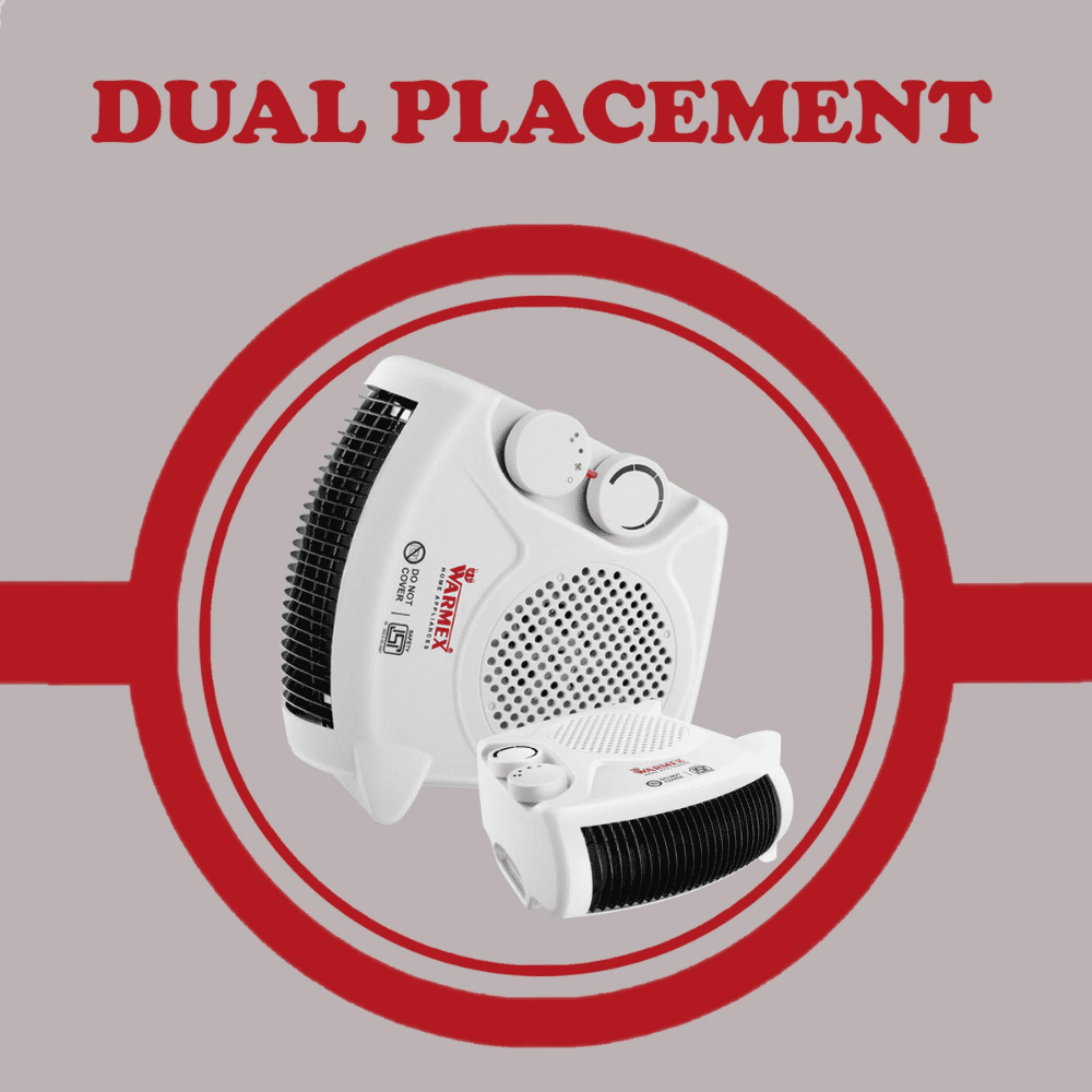 Warmex 2000 Watts Electric Fan Room Heater (FH-09 White)