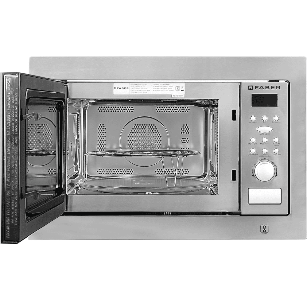 Faber 25 Ltrs Stainless Steel Convection Microwave Oven (FBIMWO 25SG,Silver)