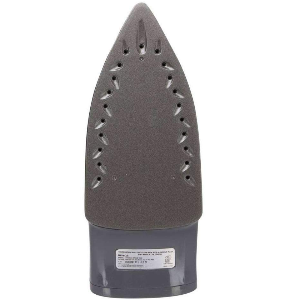 Havells Plastic Sparkle, 1250 Watts Steam Iron with Power full Steam Spay (White & Purple)