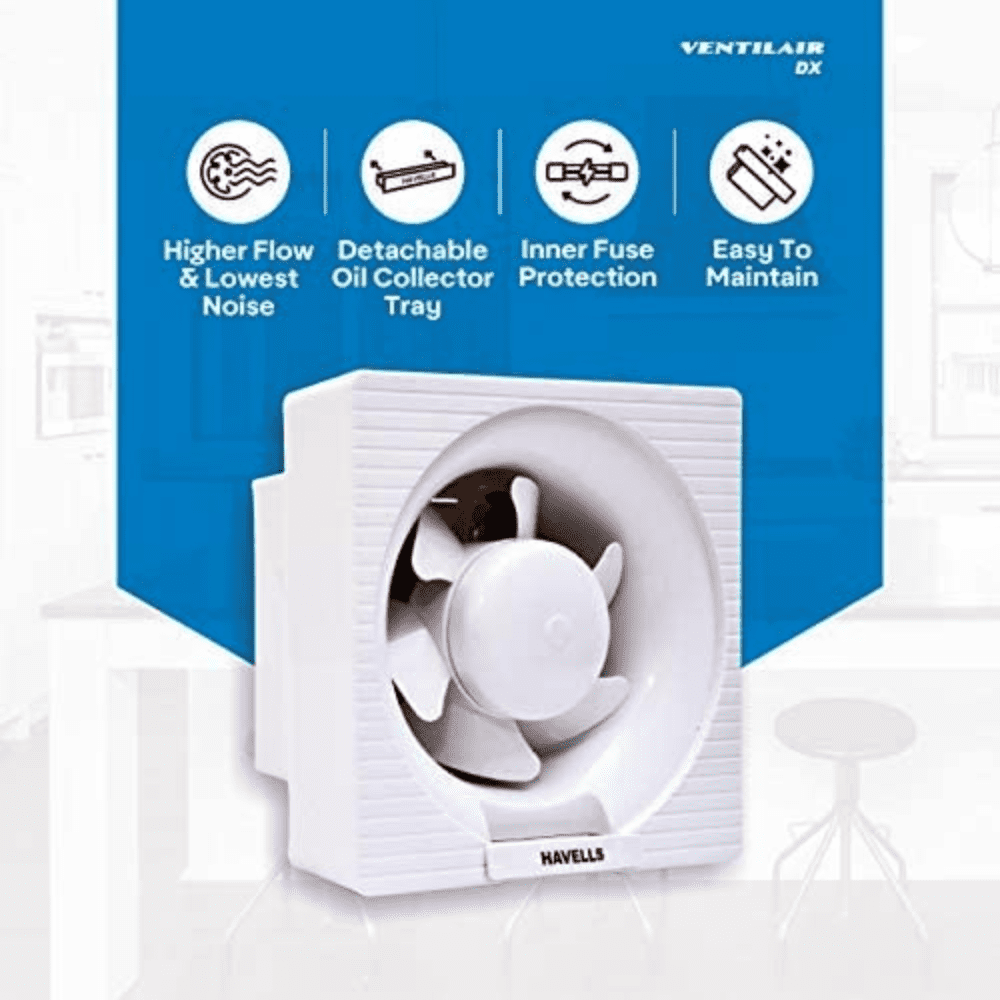 Havells Ventilair DX, 250mm 6 Blade Wall Mount Air Exhaust Fan