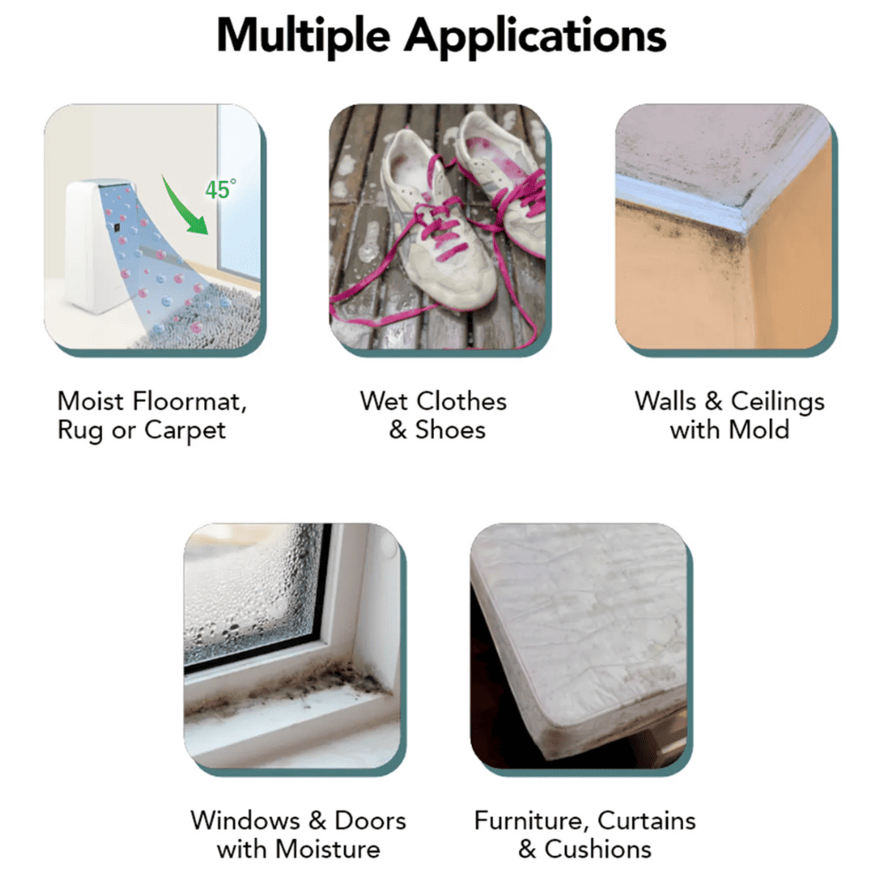 Sharp DW-P10M-W, Multi-Stage Purification Portable Room Dehumidifier Air Purifier (HEPA+Carbon+Pre-filter)