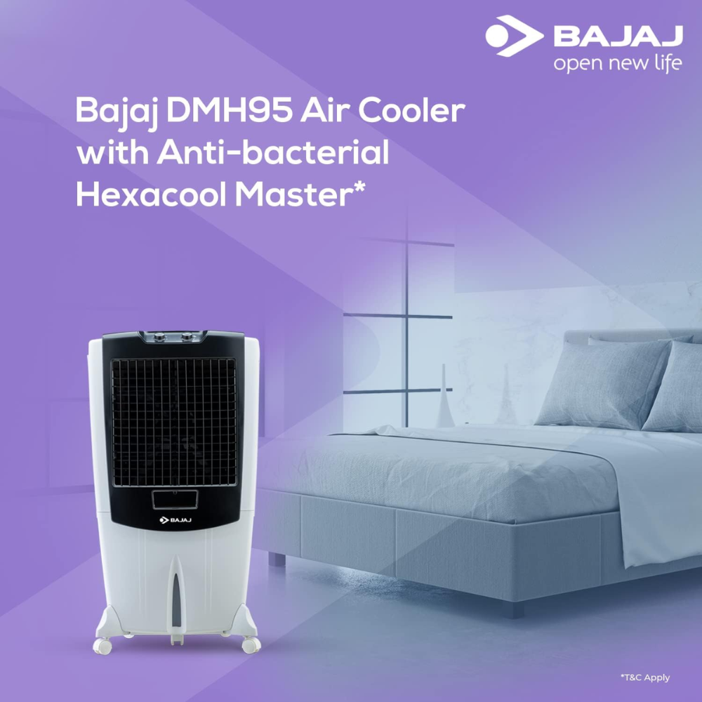 Bajaj DMH95, 95 Ltrs Portable Desert Home Air Cooler