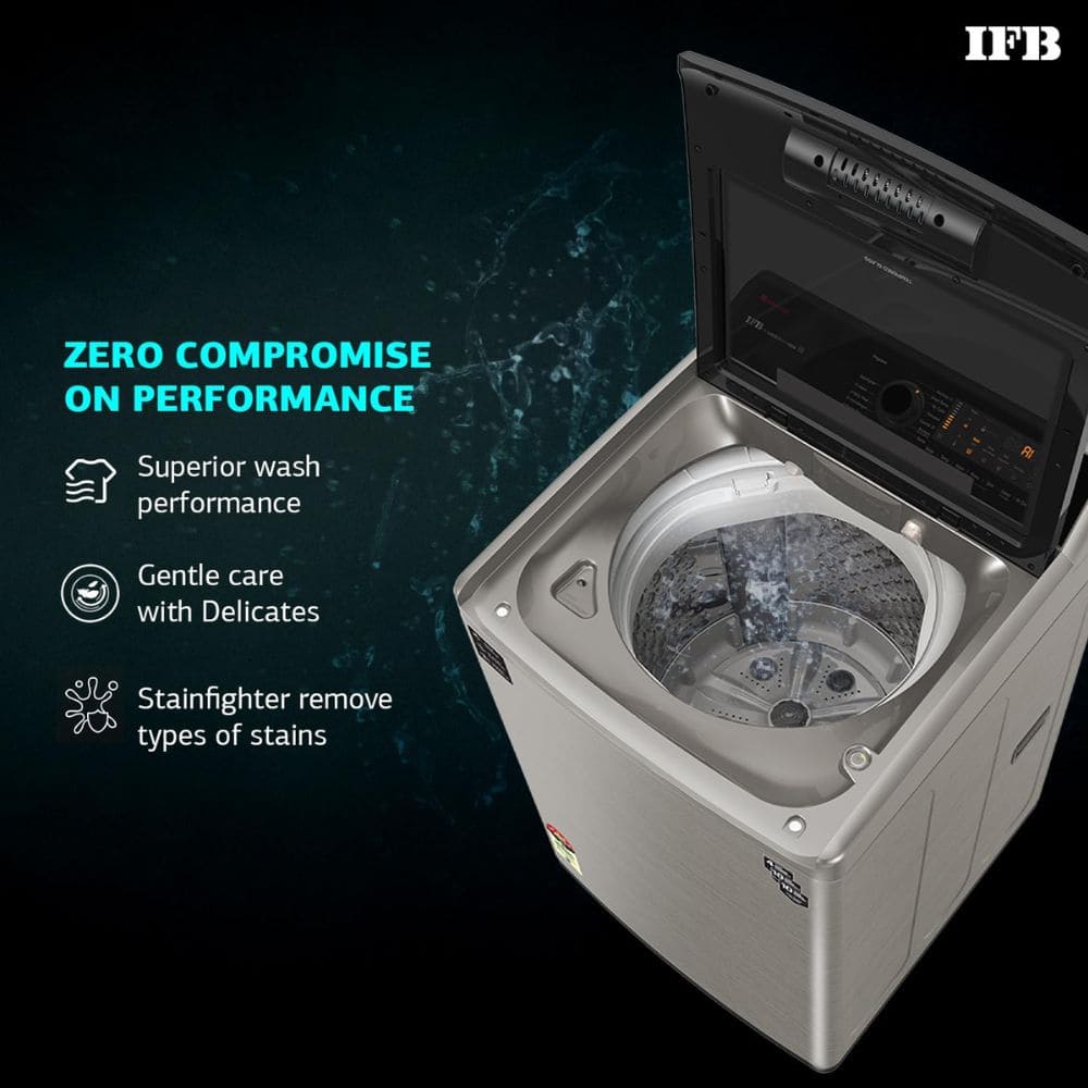 IFB 9 Kg 5 star Fully-Automatic Top Load Washing Machine (TL-S4STS 9.0KG AQUA, Silver)