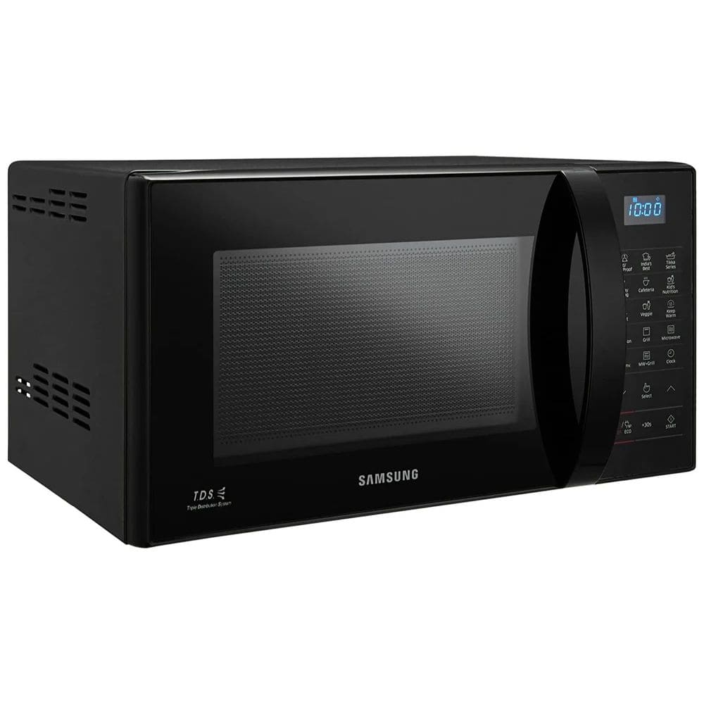 Samsung 21 Ltrs Stainless Steel Convection Microwave Oven with Curd Making (CE76JD-MB1,Mirror Black))