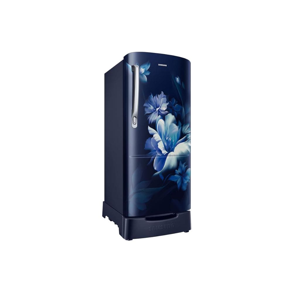 Samsung 183 Ltrs, 3 Star Digital Inverter, Direct Cool Single Door Refrigerator (RR20H2823UZN Midnight Blossom Blue)