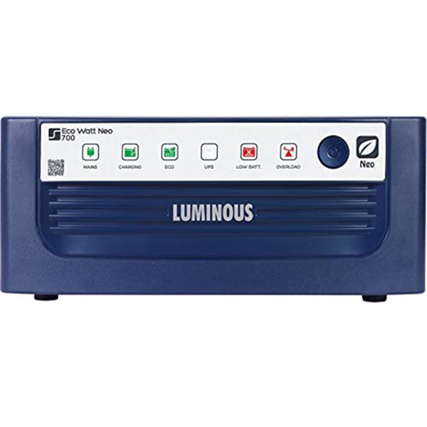 Luminous Eco Watt Neo 700, Square Wave Wall Mountable Inverter, for Home,Office & Shops Supports, 1 Inverter (Blue)